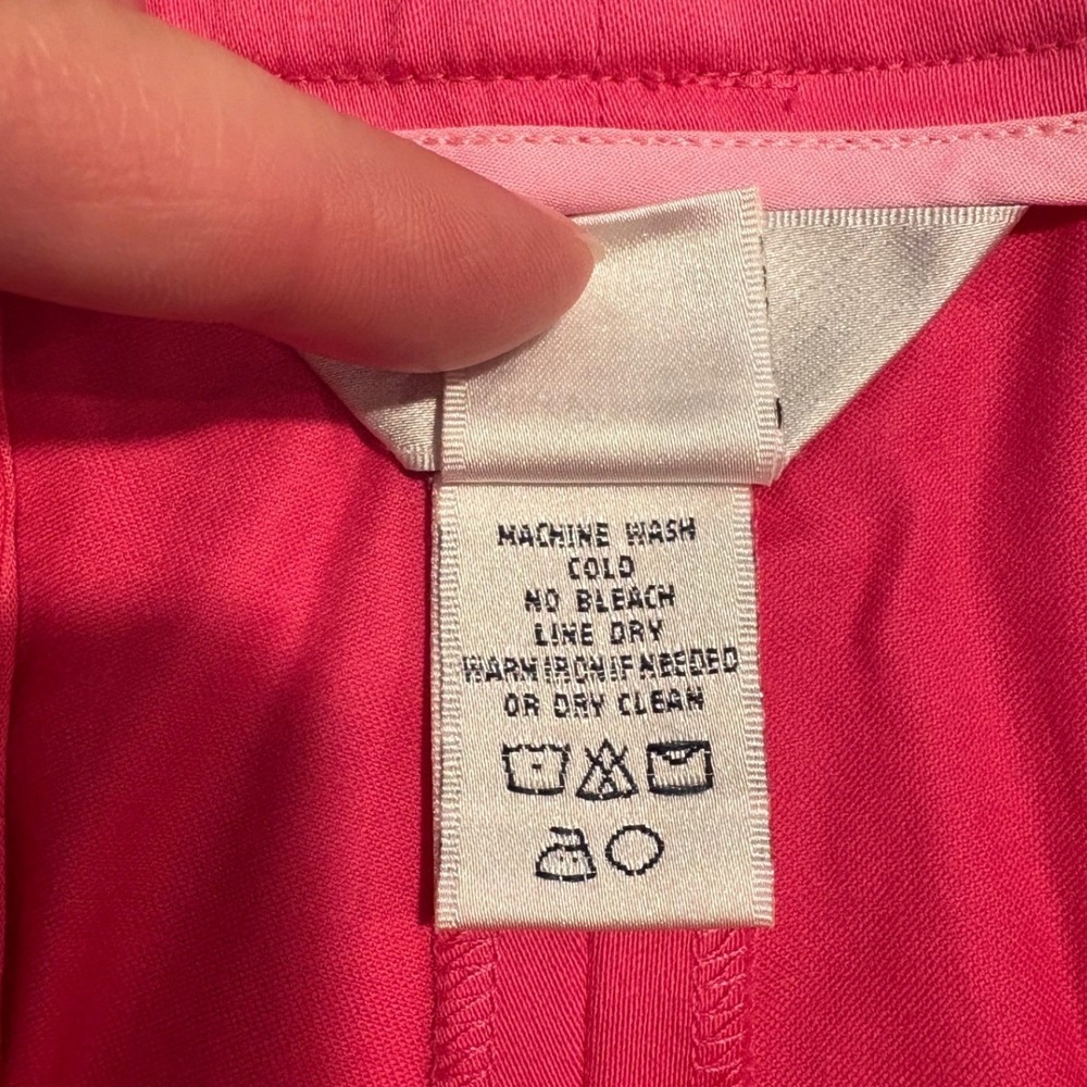 Lilly Pulitzer Palm Beach Fit Pink Cuffed Bermuda Shorts Womens Size 12 - Picture 5 of 6